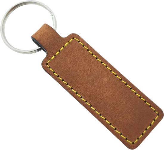 CombiCraft Porte-clés en cuir Blanco rectangle 23x95mm - 10 pièces