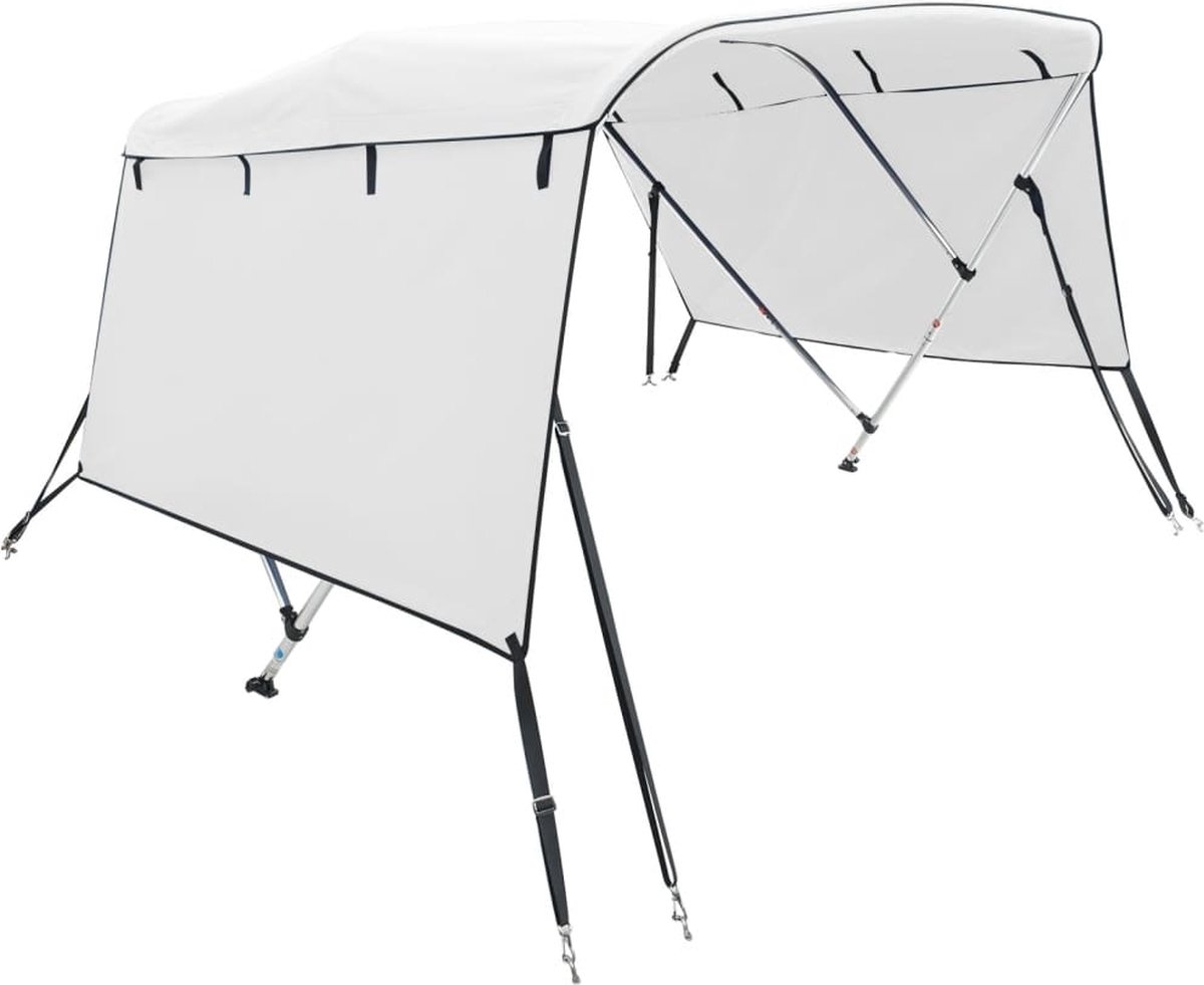 vidaXL - Biminitop - 4 - bogen - met - zijwanden - 243x(185-198)x137 - cm