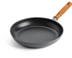 GreenPan Mayflower Pro koekenpan 28cm - grijs - houten handvat - PFAS-vrij