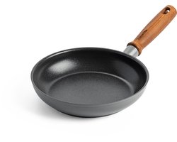 GreenPan Mayflower Pro koekenpan 20cm - grijs - houten handvat - PFAS-vrij