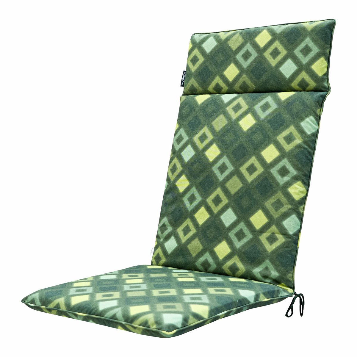 Madison Tuinstoelkussen hoge rug 50x120 cm Universeel Grids green natural oudoor finishing