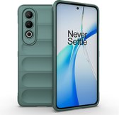 MobyDefend Hoesje - Geschikt voor OnePlus Nord CE 4 - TPU Gripcase - Groen