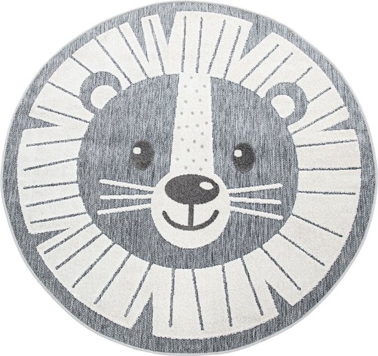 Jute kindervloerkleed - Julio Leeuw Beige | Natuurlijk