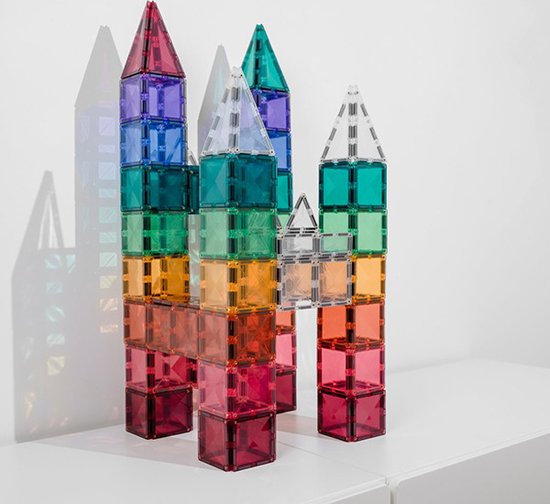 CONNETIX - Magnetisch Tegels - Pastel Vierkante Verpakking - 40 Stuks - Magnetisch Speelgoed