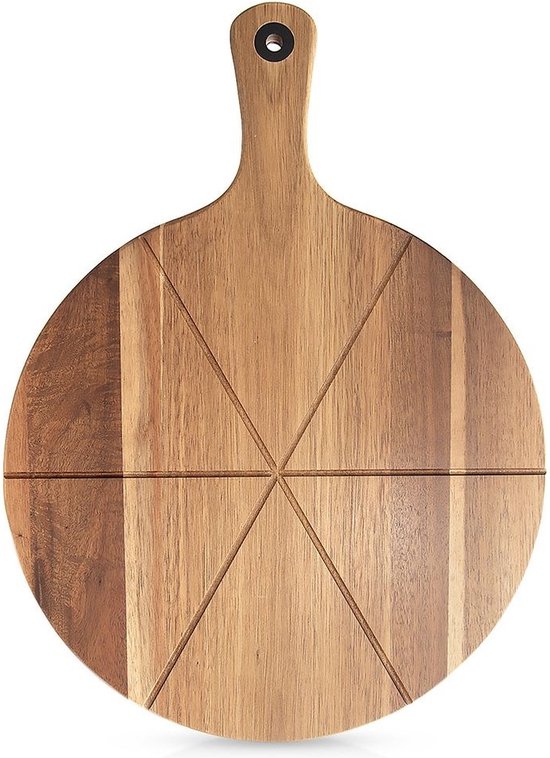 Planche à pizza en bois 43,5x32 cm - Planche de service - Planche à découper