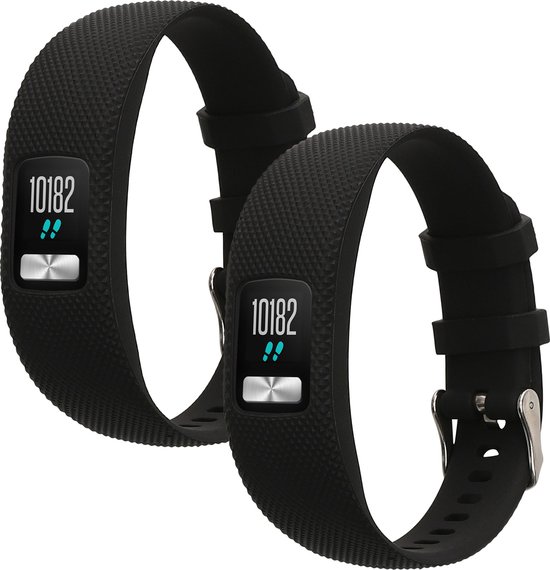 kwmobile 2x Bracelet pour Garmin Vivofit 4 - Bracelets de suivi d'activité en noir