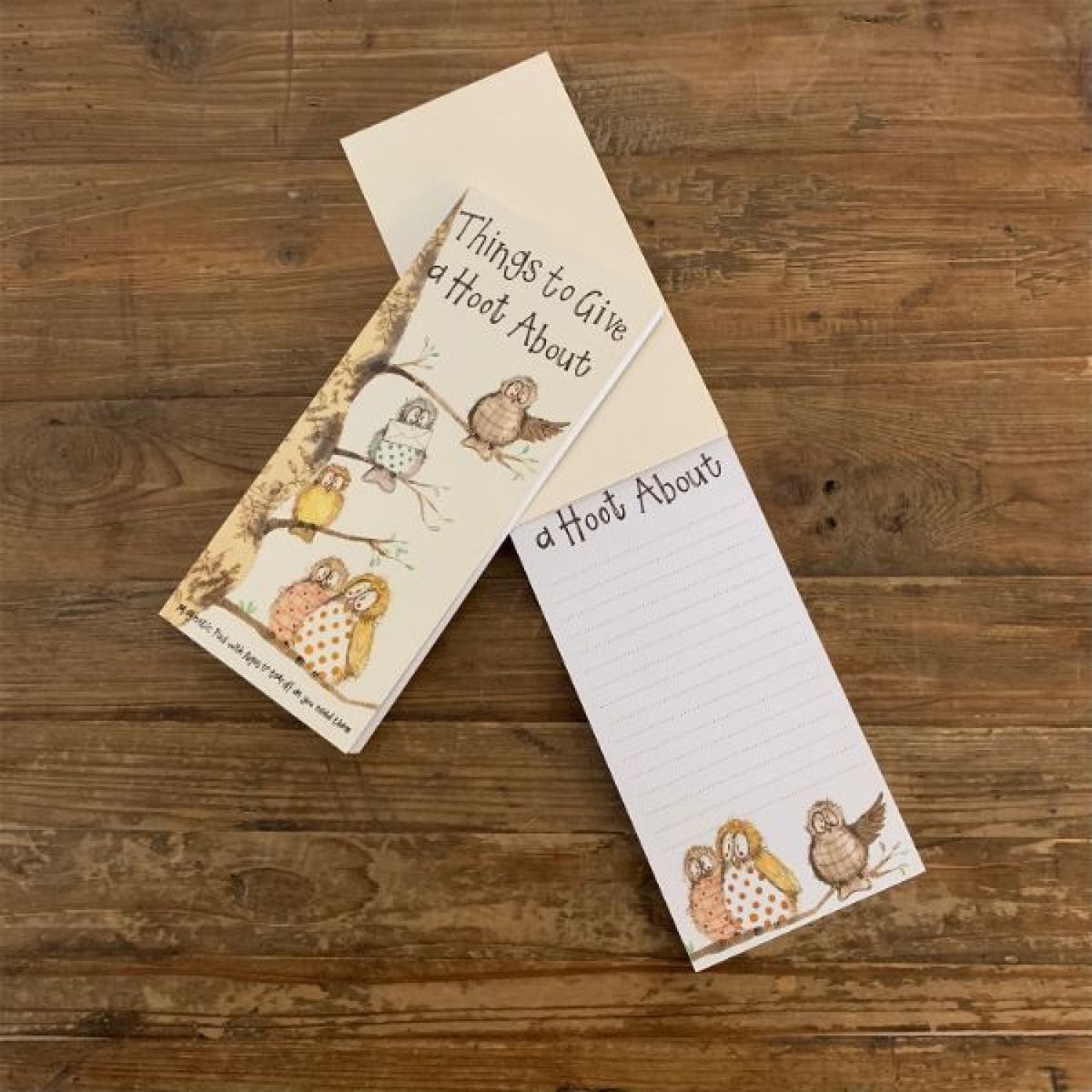 Alex Clark Magnetic Notepad or To-Do list ~ Magnetisch Notitieblok Uilen 'Things to give a Hoot about'