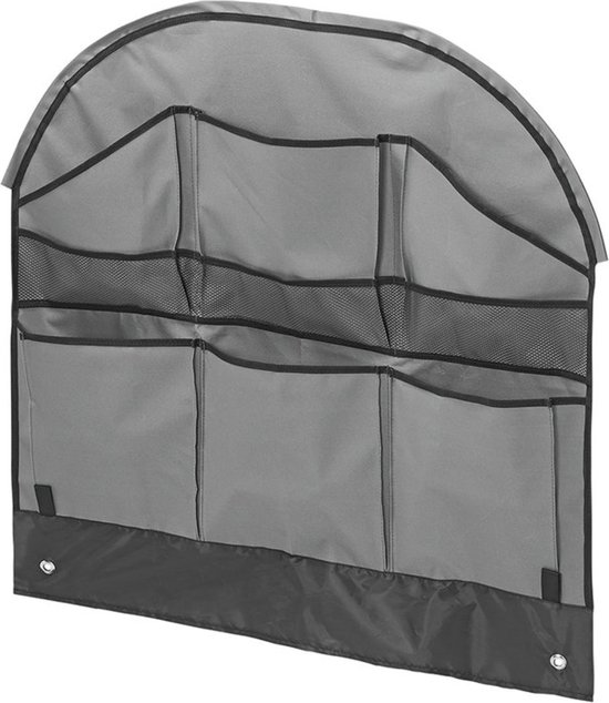 ProPlus 9-Vaks Wiel Organizer - 84x86 cm met Keder - Wielflap met Opbergvakken - Tentorganizer - Campingorganizer - Wiel Schort - Voor caravan - Georganiseerd reizen - Efficiënte opbergruimte - Grijs van ProPlus — afbeelding 3