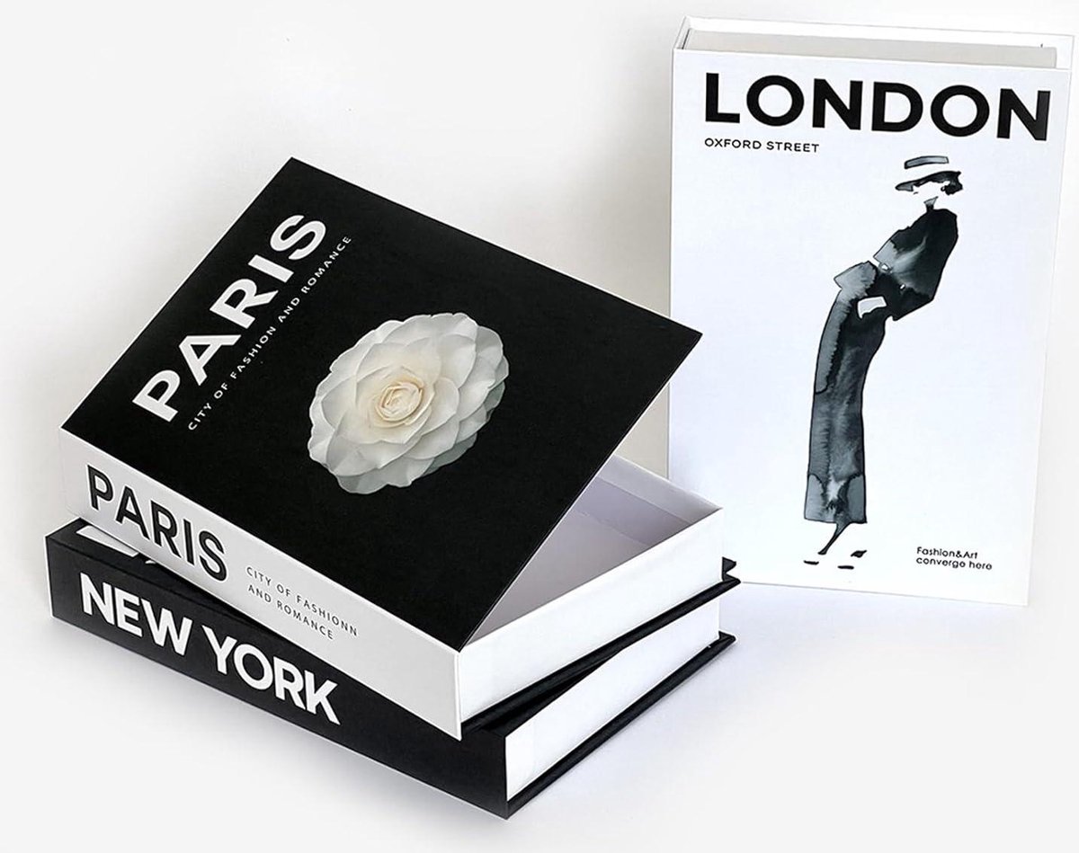 Lot De 3 Boîtes De Rangement Décoratives Pour Livres