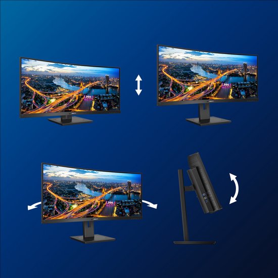 Philips B Line 346B1C - 34 inch QHD Ultrawide Monitor - USB-C 90W - KVM ...