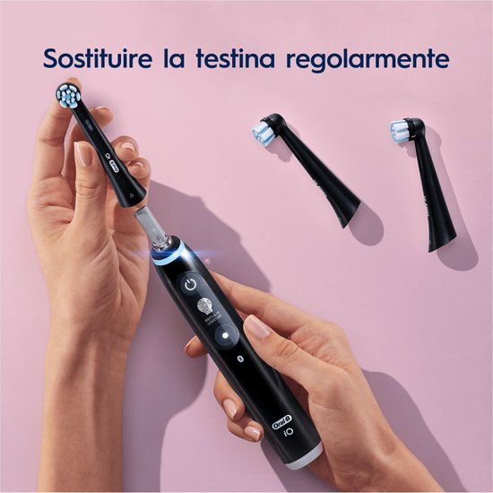 Oral-B iO Gentle Care Zwarte Opzetborstels voor Tandenborstel - 2 Stuks - Zachte Reiniging voor Gevoelige Tanden en Tandvlees