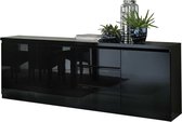 Alcos - Dressoir - Zwart - 220x50x83 cm