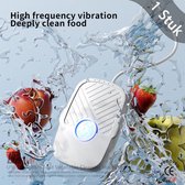 Borvat® - USB Draagbare Fruit Vegetable Cleaning Machine High Frequency Ultrasone Keuken Wassen Componenten Waterdichte Wasmachine - Wit