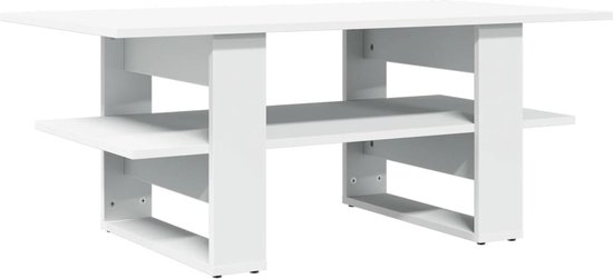 vidaXL - Salontafel - 102x50x42 - cm - bewerkt - hout - zwart