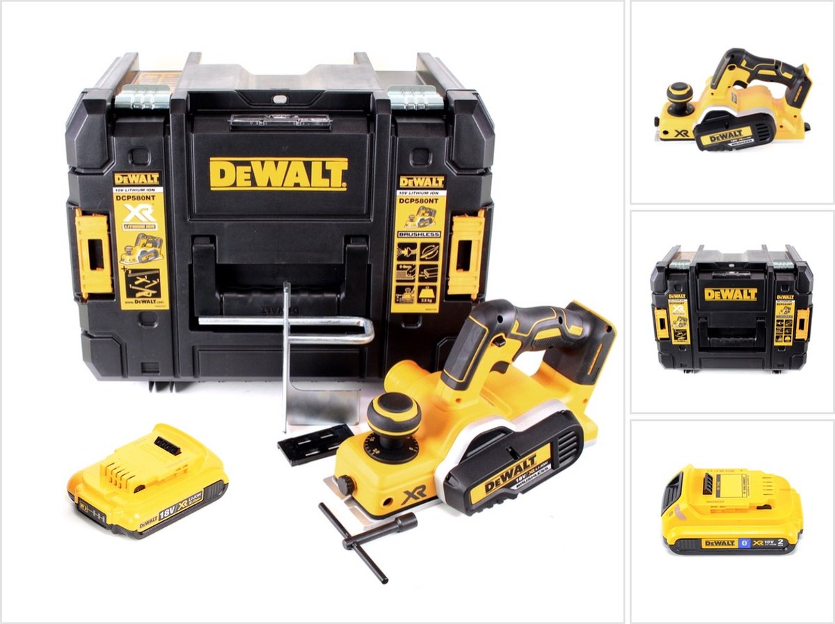 DeWalt DCP 580 NT accuschaver 18V 82 mm + 1x accu 2,0 Ah + TSTAK - zonder oplader