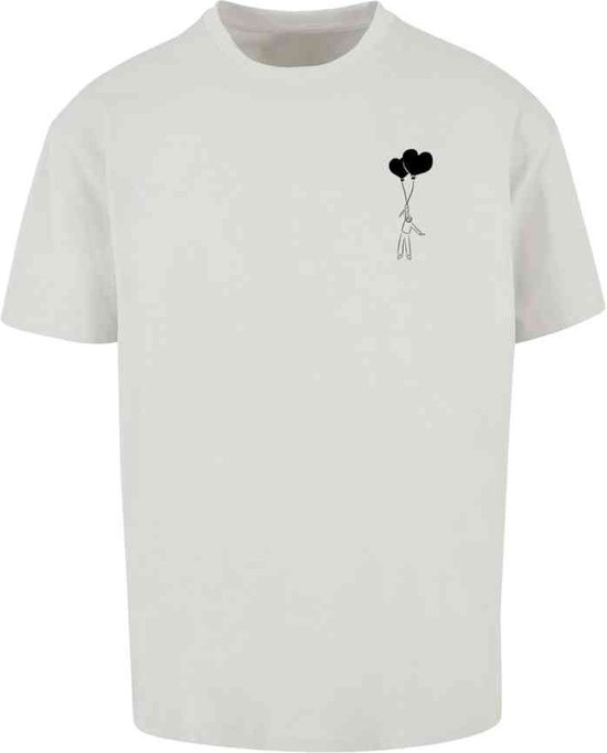 Merchcode - Love In The Air Heavy Oversize Heren T-shirt - L - Grijs