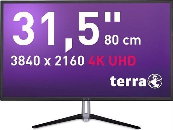 Wortmann AG TERRA 3290W 80 cm (31.5") 3840 x 2160 Pixels 4K Ultra HD LED Zwart