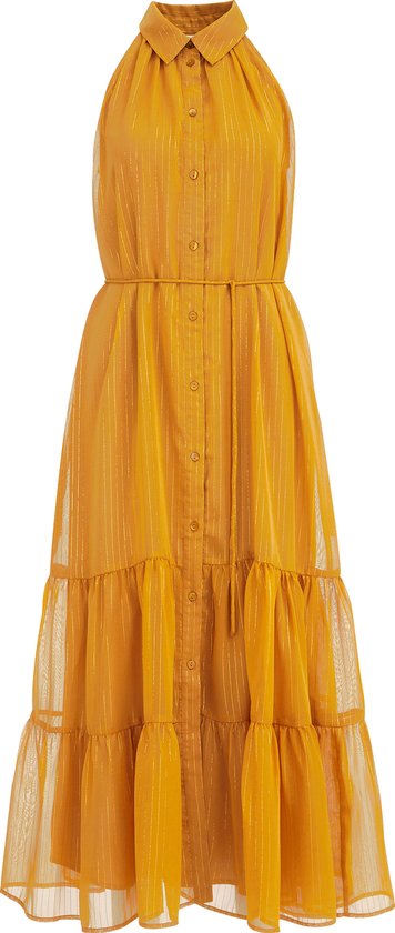 WE Fashion Dames maxi jurk met glittergaren bol