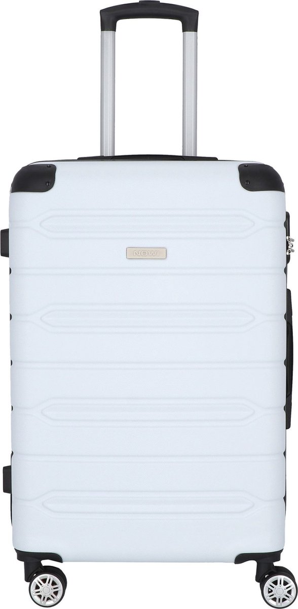 NOWI Rhodos 4 wielen Trolley 68 cm - Harde bagage - Combinatieslot - weiss-sz