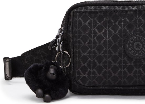 kipling Sac à épaule bandoulière Sac banane Basic Plus Abanu Multi Convertible Crossbody Signature Emb Noir