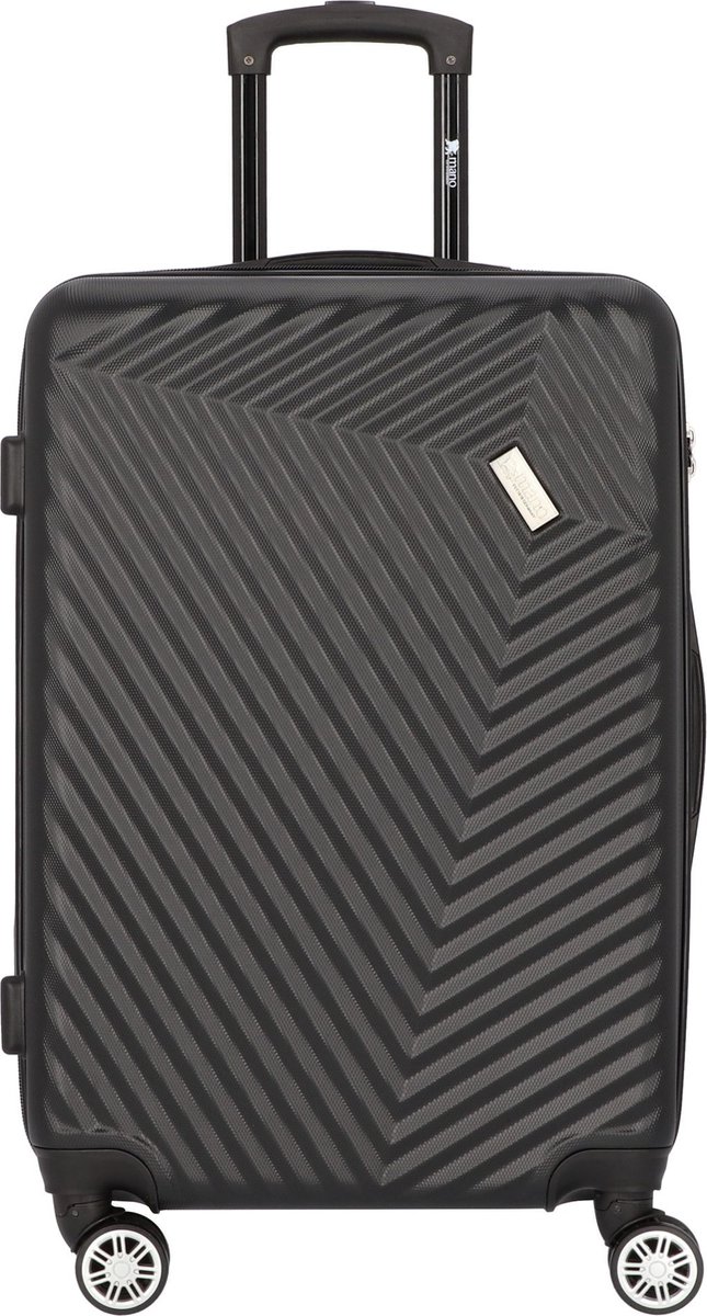 mano Don Carlo Hardcase Trolley M Black Zwart 69cm