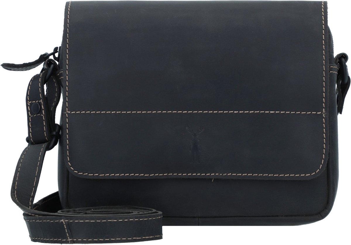Jack Kinsky Baltimore 19 Schoudertas Leer 21 cm - Dames - anthrazit