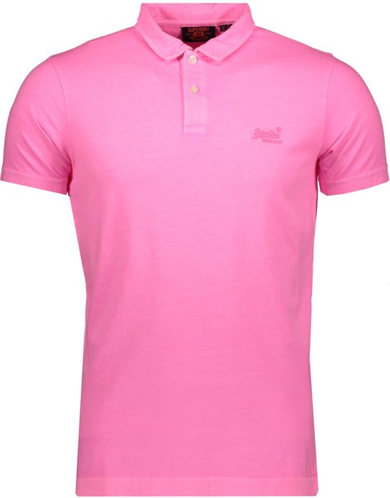 Superdry Poloshirt Essential Logo Neon Jersy Polo M1110419a Dry Fluro Pink Mannen Maat - XXL