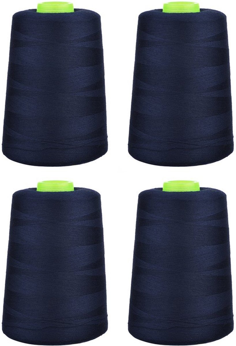 Phoenix 4x 5000m overlock garen - donker blauw