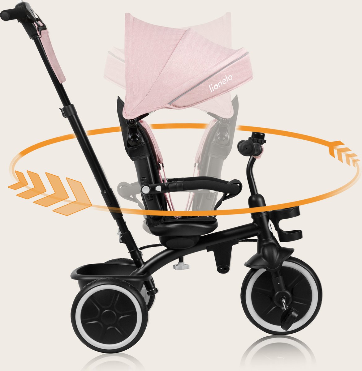 Lionelo Berry Driewieler 2in1 - Tot 25kg - 360° Draaibare Stoel Groeit Met Het Kind Mee 5903771707794