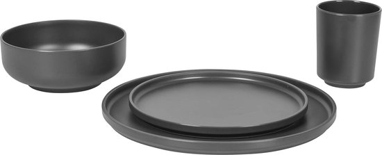 Bo-Camp - Industrial - Servies - Patom - 16 Stuks - Antraciet van Bo-Camp — afbeelding 3