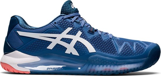 Blue And White Asics Gel Resolution 8 1041a079 404 Padel Shoes | bol