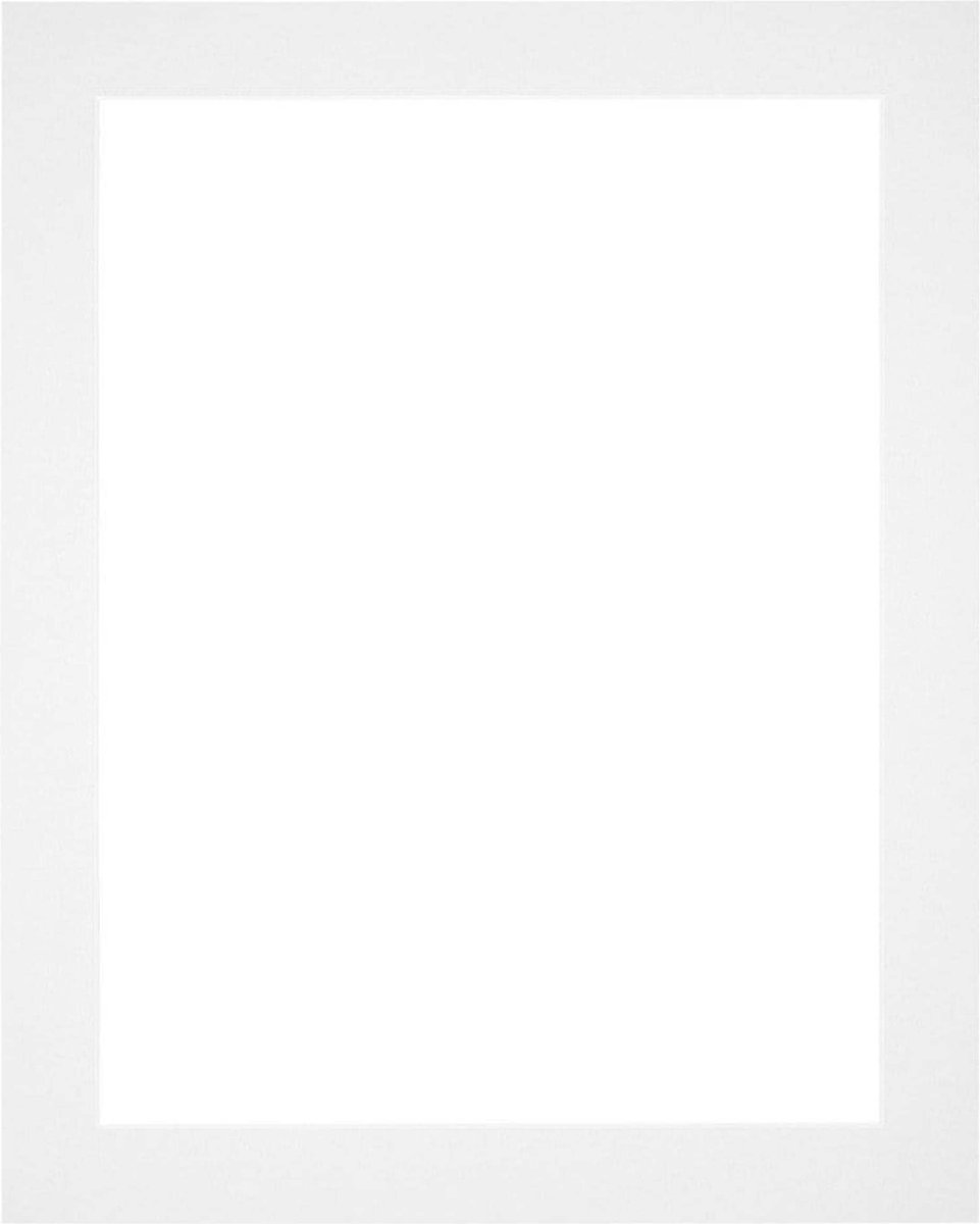 Passe-Partout Fotomaat 9x13 cm - Lijstmaat 20x25 cm - Wit - Museumkarton - Fotolijst niet inbegrepen