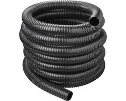 ProPlus Afvalwaterslang - 10 m - Afwatering - Temperatuurbestendig - Flexibel en Uittrekbaar - ø 40 mm - Voor het Geleiden van Afvalwater vanuit caravans/campers, vijvers en zwembaden - Afvoerkanaal - Zwart