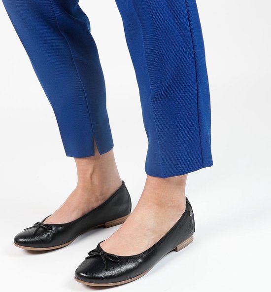 No Stress Dames Zwarte leren ballerina's Maat 38 bol