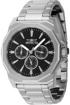 Invicta Speedway 46842 Heren Horloge - Waterdicht - Analoog - Quartz Uurwerk - Roestvrij Staal met zwarte Wijzerplaat - 42mm