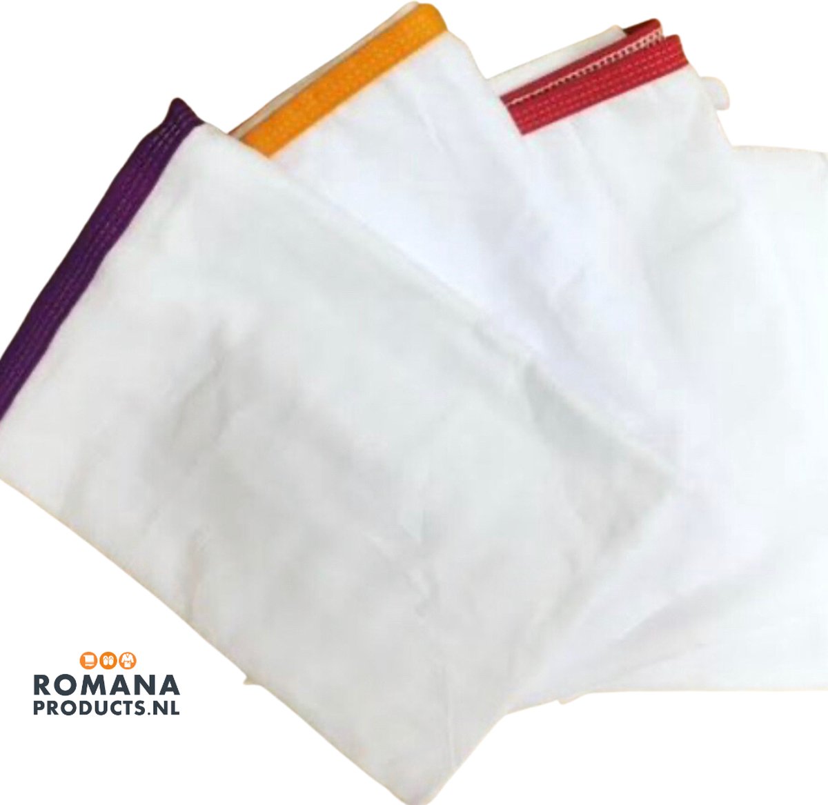 Romana Products - Zeepmassagezak van Zacht Wit Katoen - 50cm x 100cm