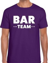Bar team tekst t-shirt paars heren - evenementen crew / personeel shirt S