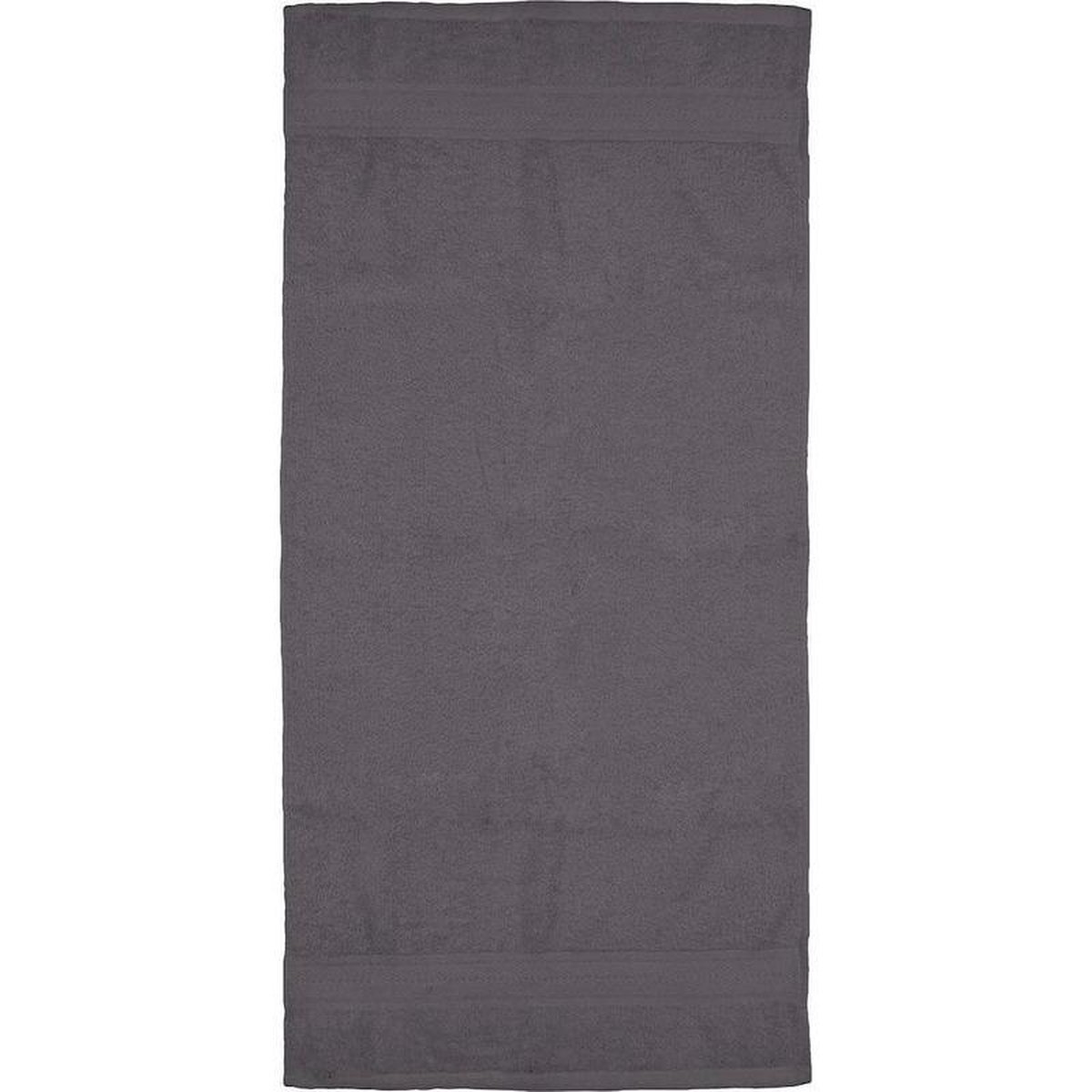 2x Voordelige handdoeken grijs 50 x 100 cm 420 grams - Badkamer textiel badhanddoeken