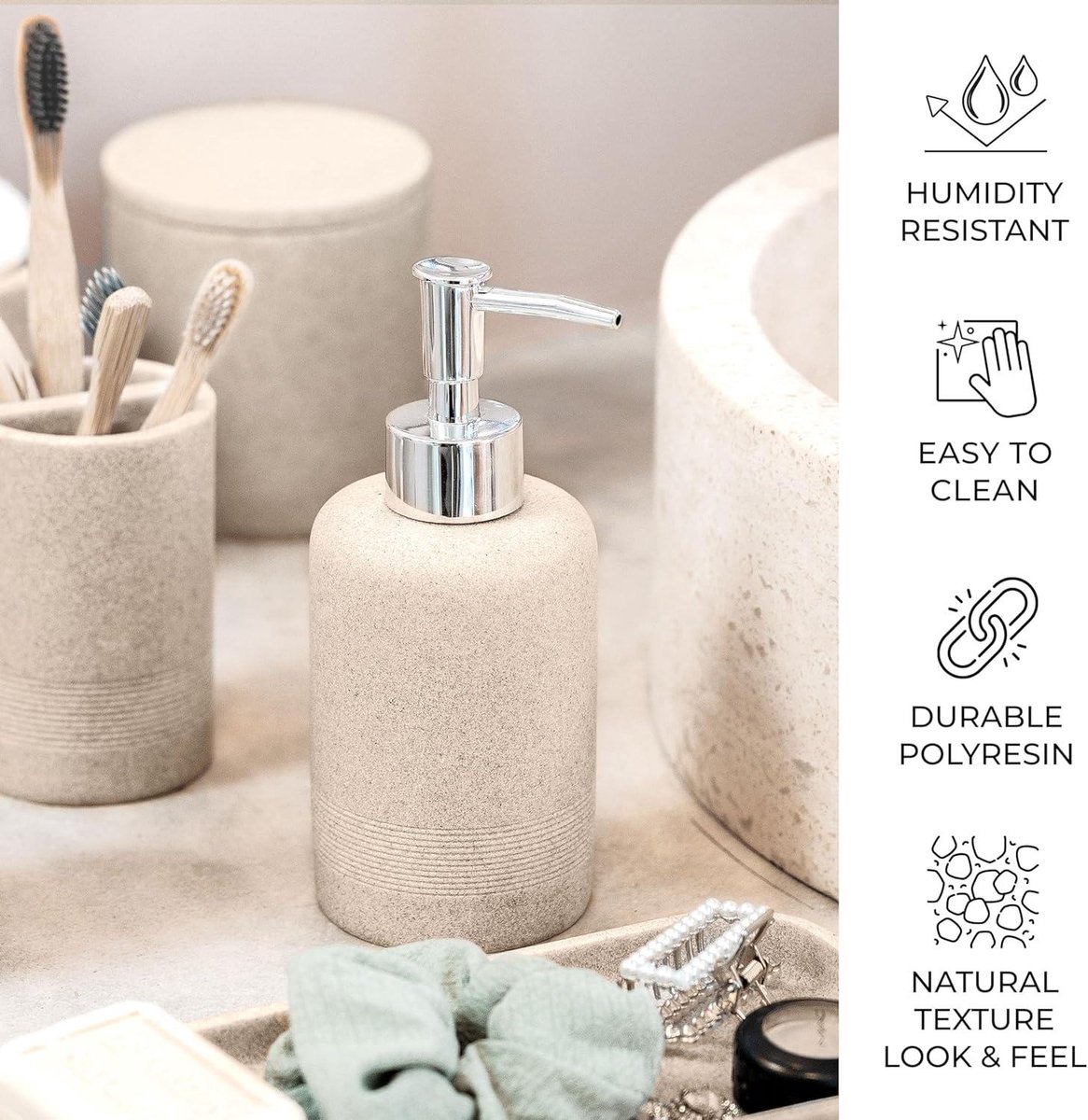 7-delige Badkameraccessoireset, Houten Badset Tandenborstelhouder Tandenborstelbeker Zeepdispenser Zeepbakje Toiletborstelhouder Prullenbak Voor Thuishotel(Zwart 7-delige Badkameraccessoireset, Houten Badset Tandenborstelhouder Tandenborstelbeker Zeepdispenser Zeepbakje Toiletborstelhouder Prullenbak Voor Thuishotel(Zwart