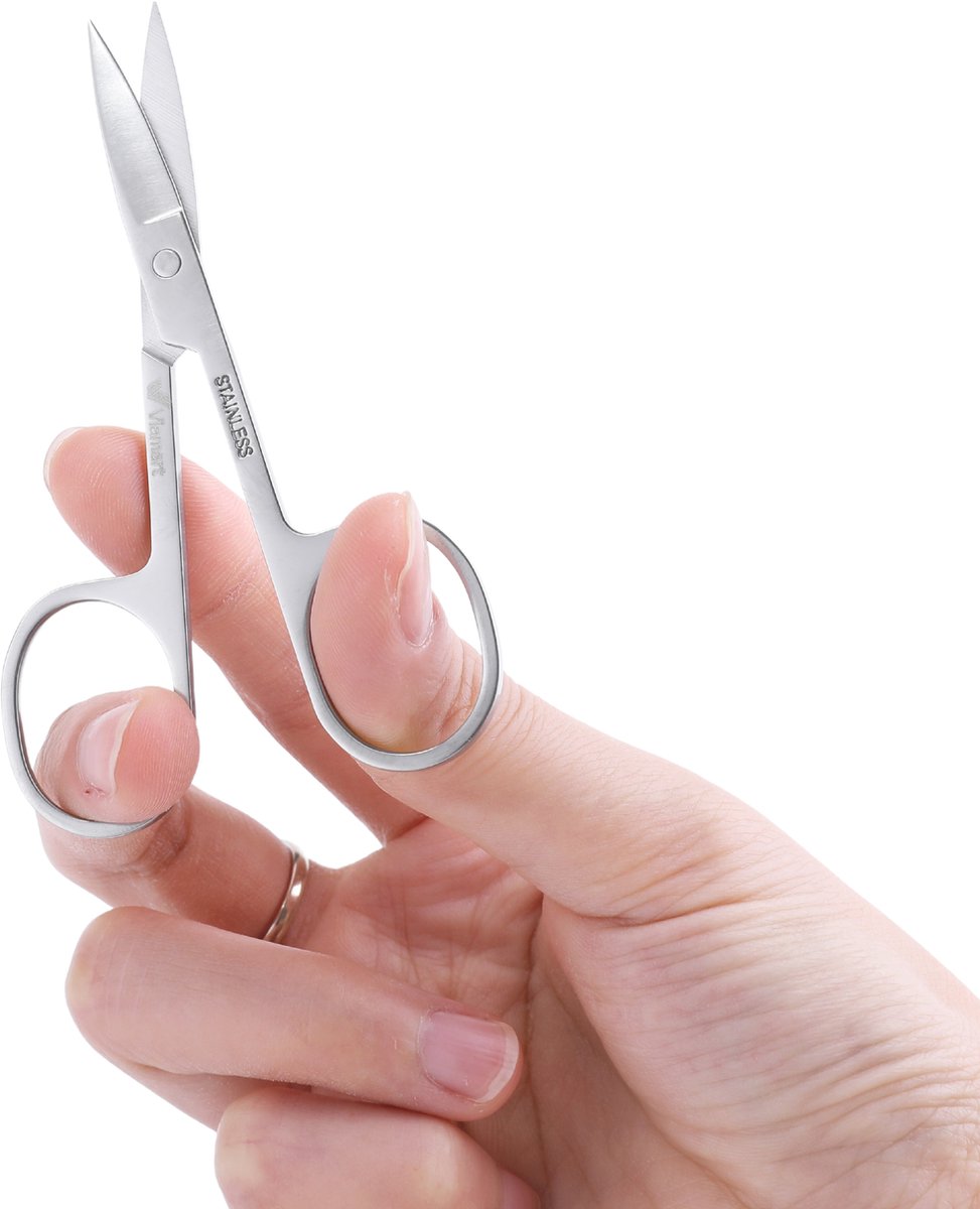 Goedkoopste Viamart® - Professionele Roestvrijstalen Precisieschaar - Afmetingen 9cm x 4.1cm x 2.5mm - Ideaal voor Manicure, Pedicure & Beauty - Type Recht