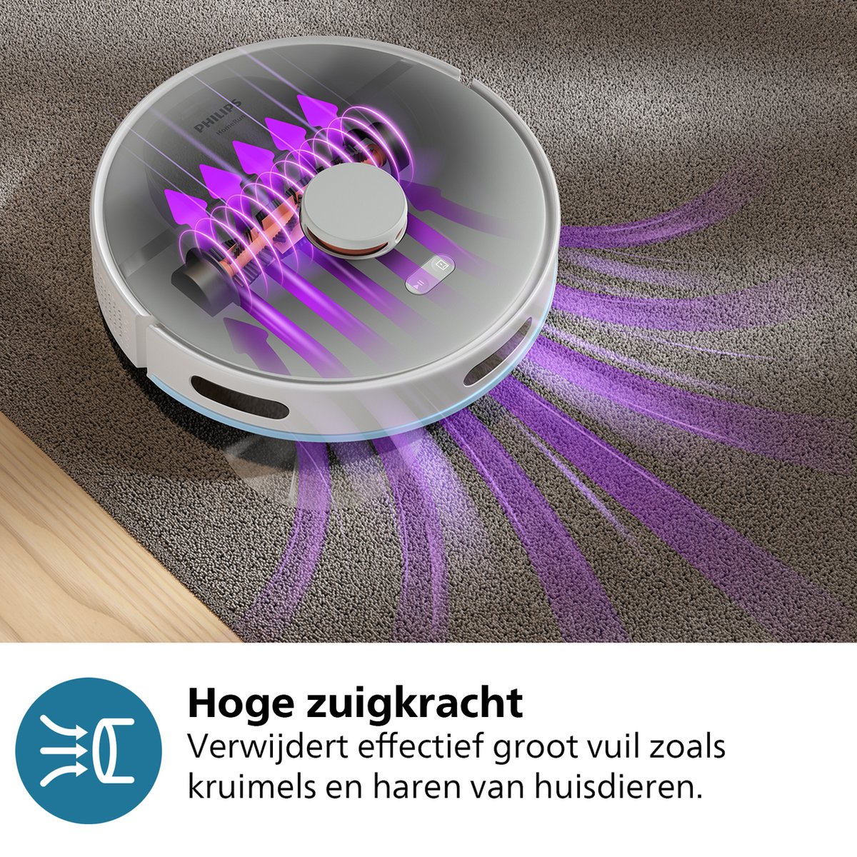 Afbeelding 3 van Philips HomeRun 2000 Series XU2000/20 - Robotstofzuiger met dweilfunctie - Wit