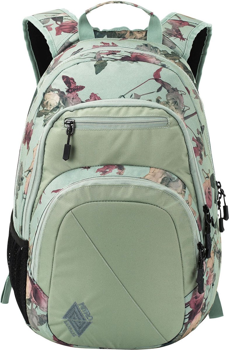 NITRO Laptop rugzak Rugzak met laptopvak Daypacker Collection Stash 29 Backpack Dead Flower Groene