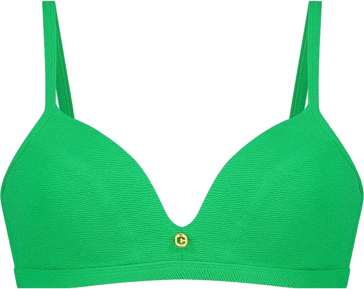 Ten Cate triangle bikinitop bright green relief voor Dames | Maat 42C (85C)
