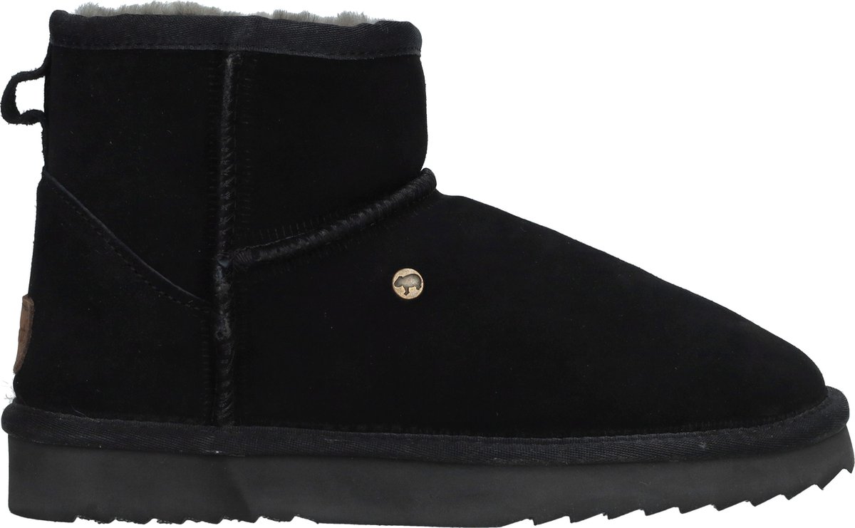 Warmbat Wallaby Suede Boot Dames Laarzen - Zwart
