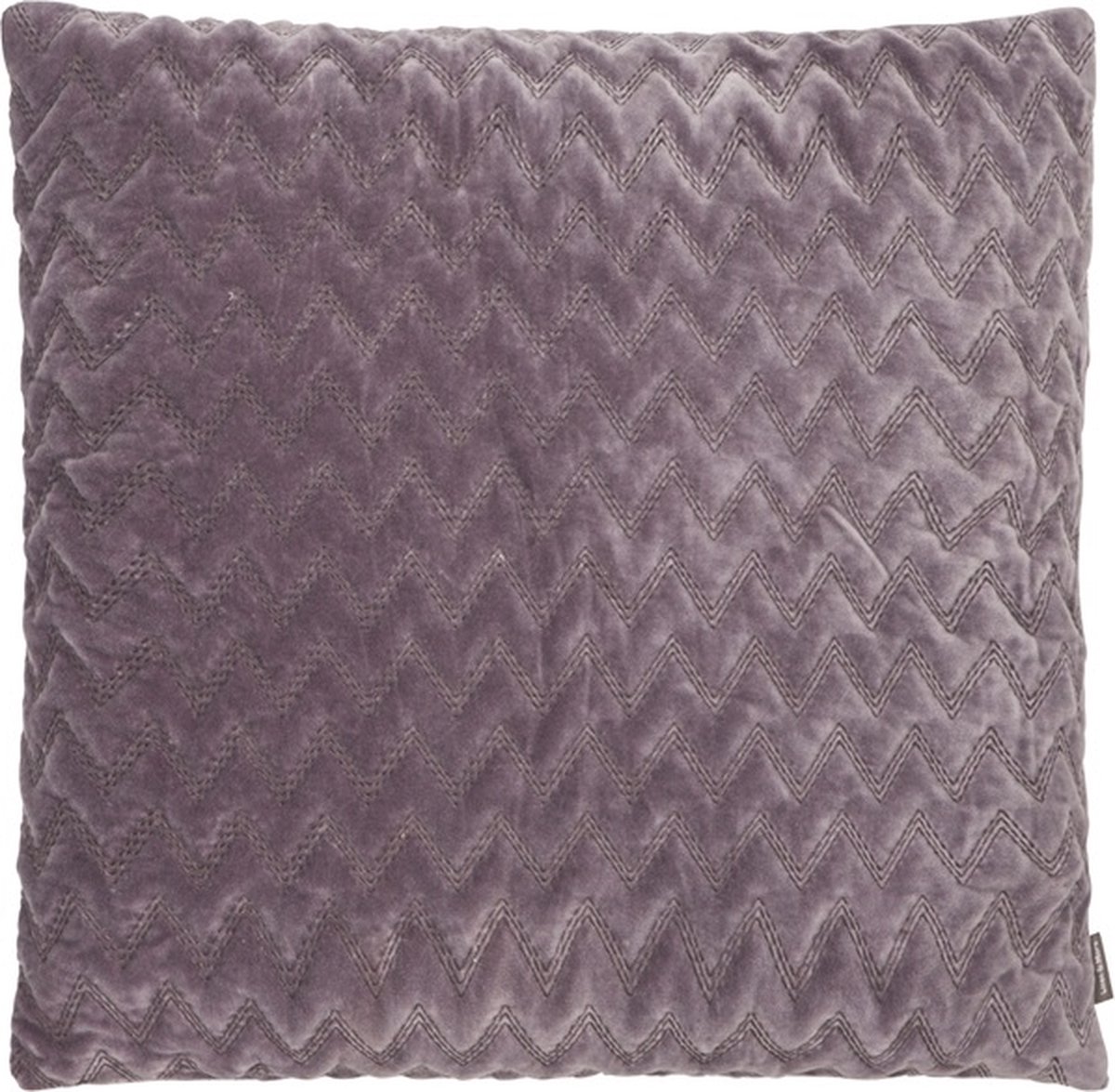 Linen & More Zigzag Velvet Gray Ridge Kussen | 45 X 45 | Sierkussen Voor Woonkamer Of Slaapkamer Grijs
