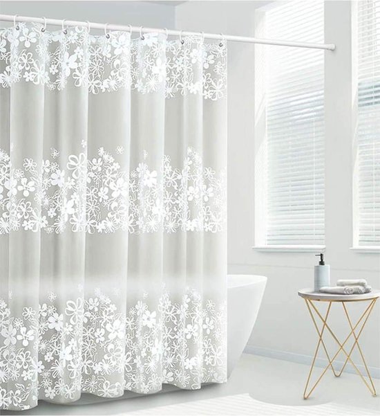 Arteneur® - anti-schimmel douchegordijn 120x200 - zware zoom, ondoorzichtig, waterdicht, wasbaar & 12 ringen (Hout Turkoois