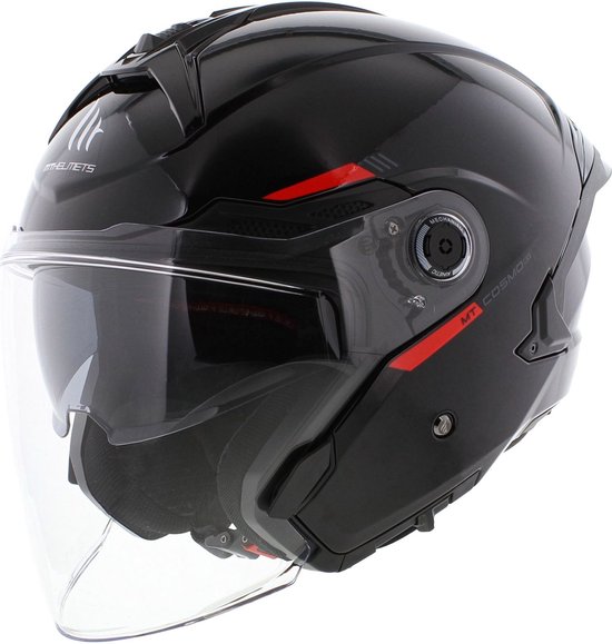 Casque Jet Torx Sunday - Taille M, Noir Brillant - Avec Passage Lunettes