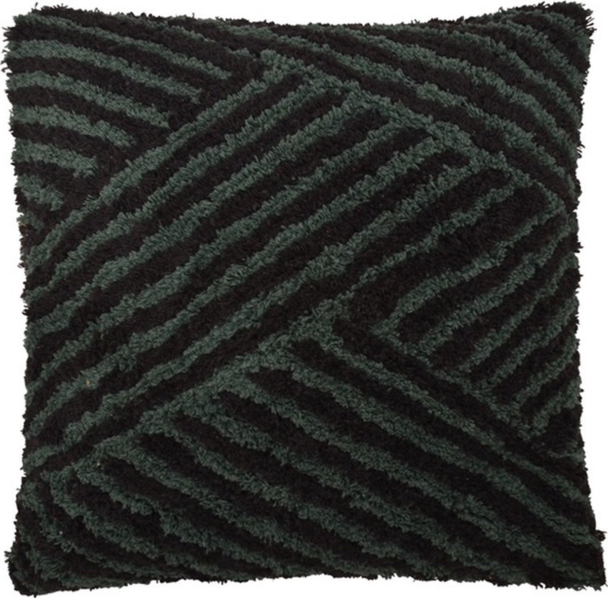 Linen & More Kingston Pine Groen + T Kussen | 45 X 45 | Sierkussen Voor Woonkamer Of Slaapkamer