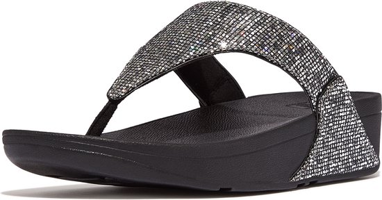 FitFlop Lulu Toe Post - Glitterball ARGENT - Taille 39