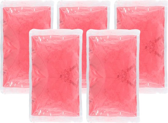 Boland Party Holi poudre de couleur - 5x - rose - 70 grammes - festival/ party - poudre de couleur sacrée